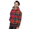 Caledonia Red Plaid Tartan Men's Hoodie-grizzshop