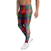 Caledonia Red Plaid Tartan Men's Leggings-grizzshop