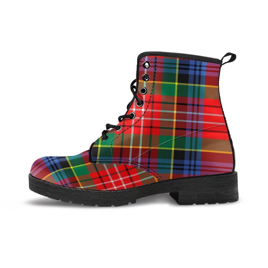 Caledonia Red Plaid Tartan Women's Boots-grizzshop