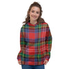 Caledonia Red Plaid Tartan Women's Hoodie-grizzshop