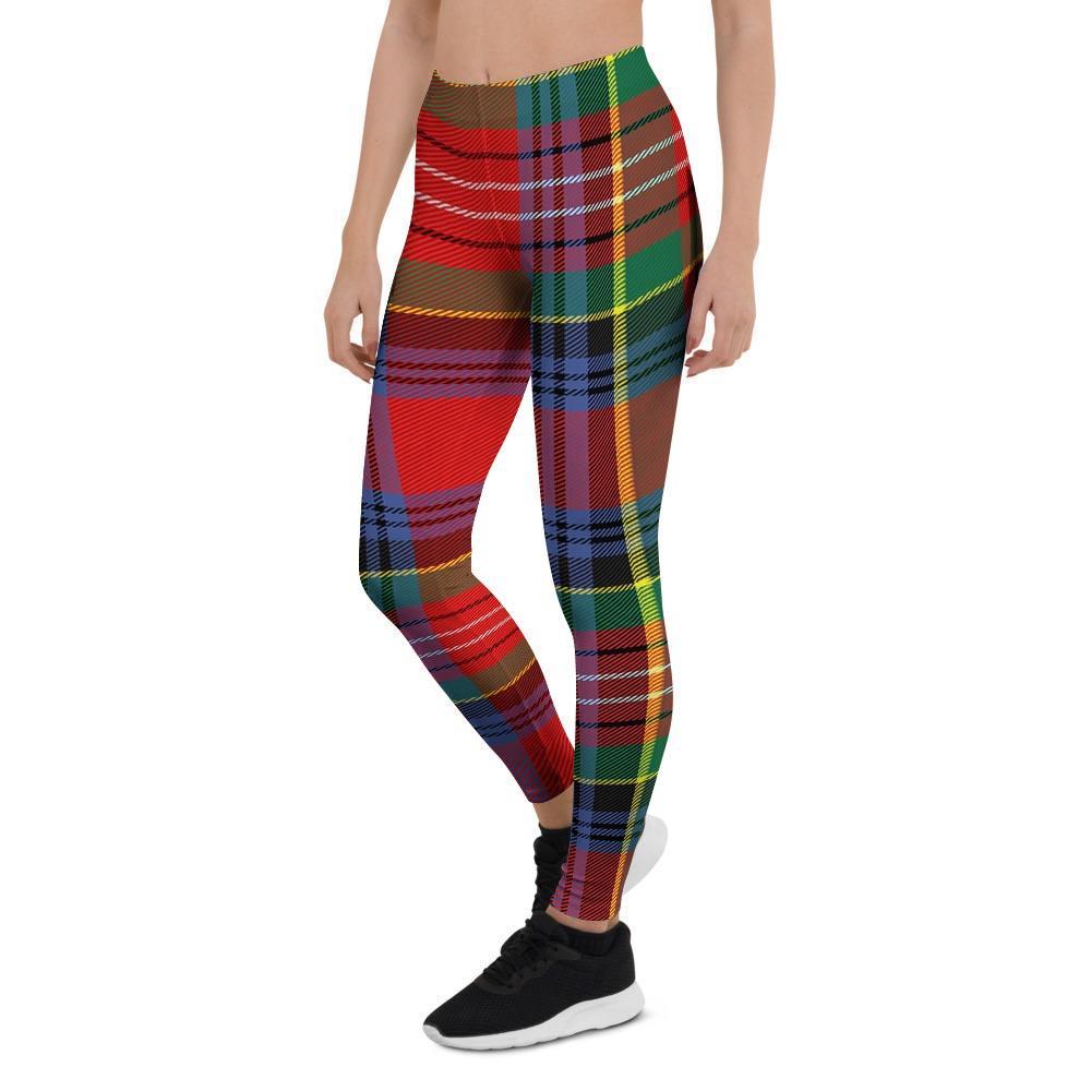 Caledonia Red Plaid Tartan Women's Leggings-grizzshop