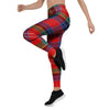 Caledonia Red Plaid Tartan Women's Leggings-grizzshop