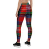 Caledonia Red Plaid Tartan Women's Leggings-grizzshop