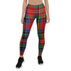 Caledonia Red Plaid Tartan Women's Leggings-grizzshop