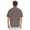 Calendar Aztec Doodle Print Pattern Men's Short Sleeve Shirts-grizzshop