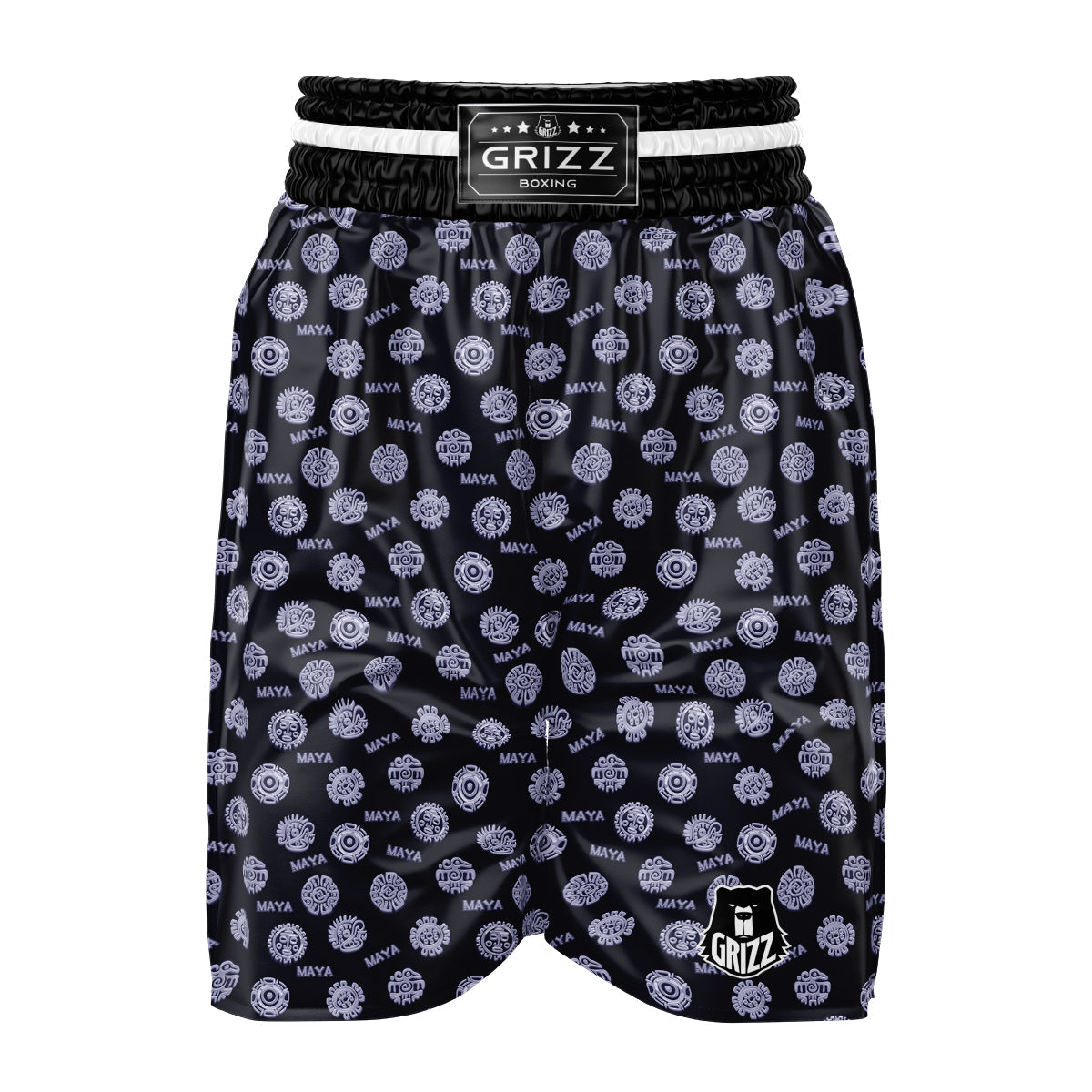 Calendar Aztec Maya Exotic Print Pattern Boxing Shorts-grizzshop