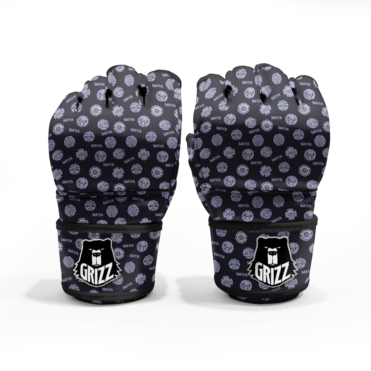 Calendar Aztec Maya Exotic Print Pattern MMA Gloves-grizzshop