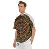 Calendar Mayan Print Men's Short Sleeve Shirts-grizzshop