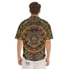 Calendar Mayan Print Men's Short Sleeve Shirts-grizzshop