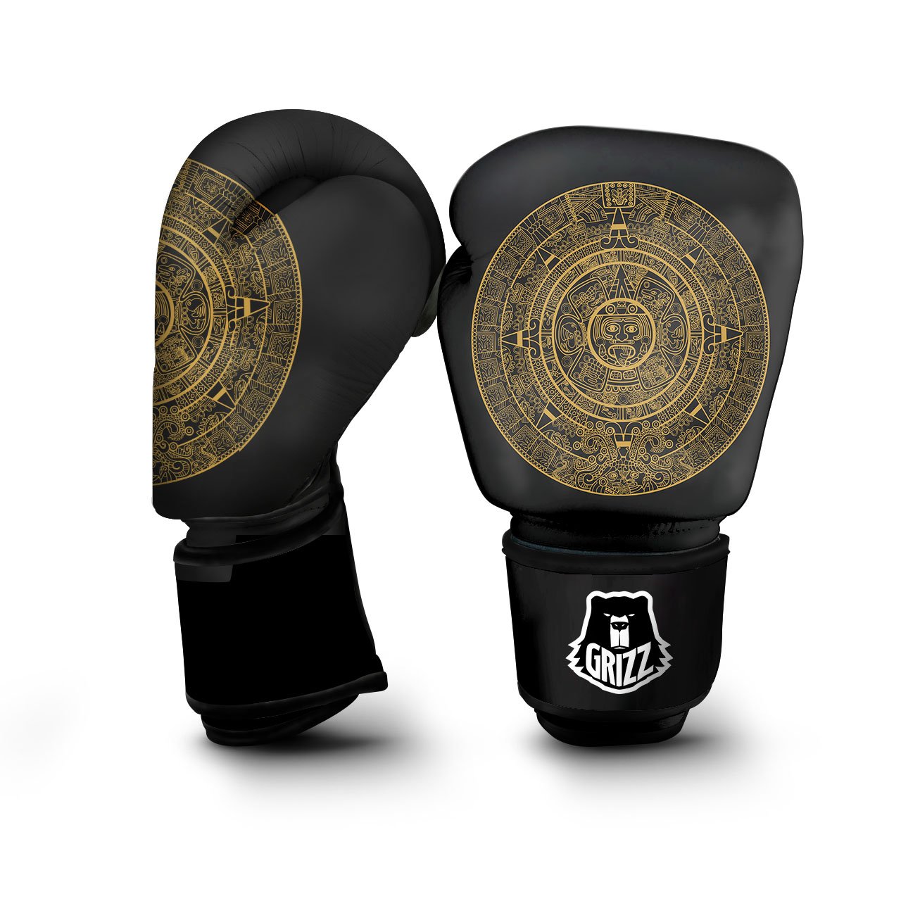 Calendar Tribal Maya Print Boxing Gloves-grizzshop