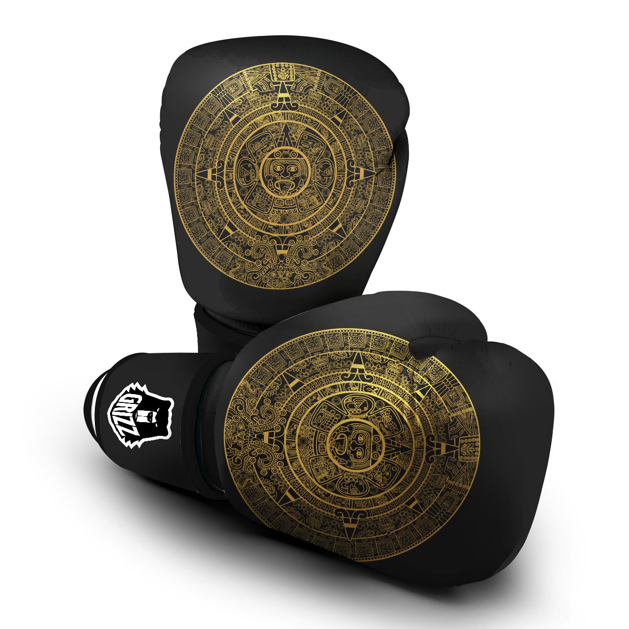Calendar Tribal Maya Print Boxing Gloves-grizzshop