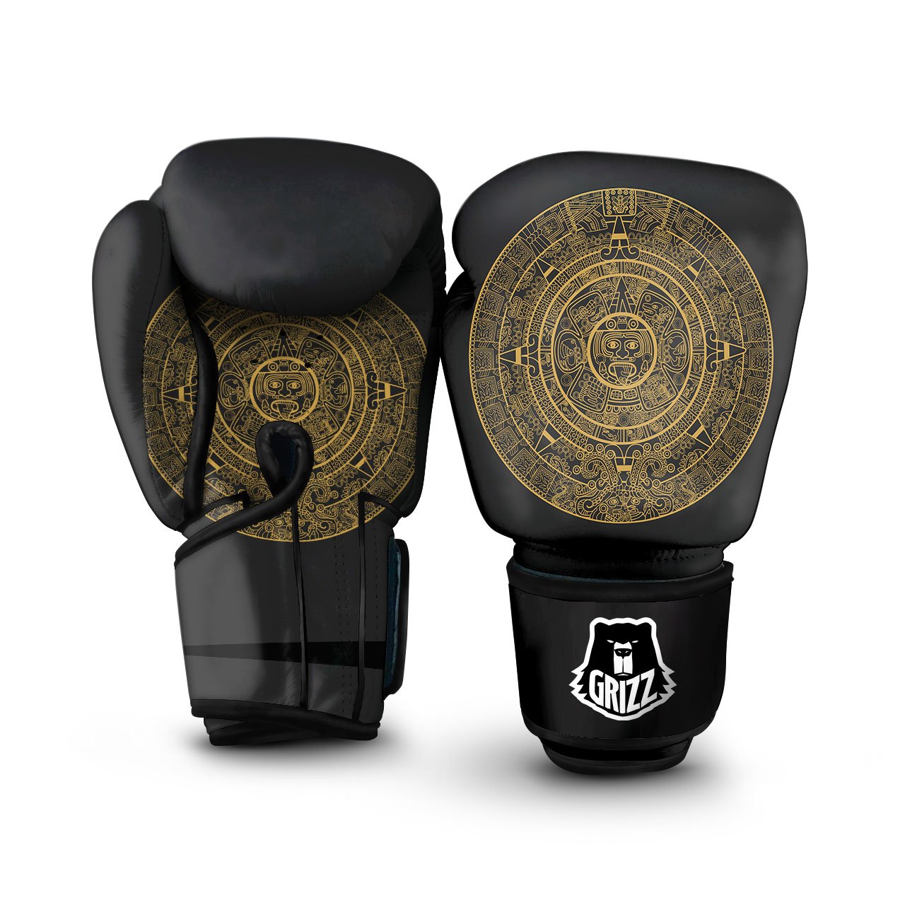 Calendar Tribal Maya Print Boxing Gloves-grizzshop