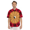 Calendar Wheel Chinese Zodiac Print Men's Short Sleeve Shirts-grizzshop