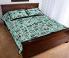 Camera Pastel Pattern Print Bed Set Quilt-grizzshop