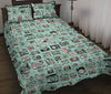 Camera Pastel Pattern Print Bed Set Quilt-grizzshop