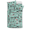 Camera Pastel Pattern Print Duvet Cover Bedding Set-grizzshop