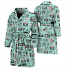 Camera Pastel Pattern Print Men Long Robe-grizzshop