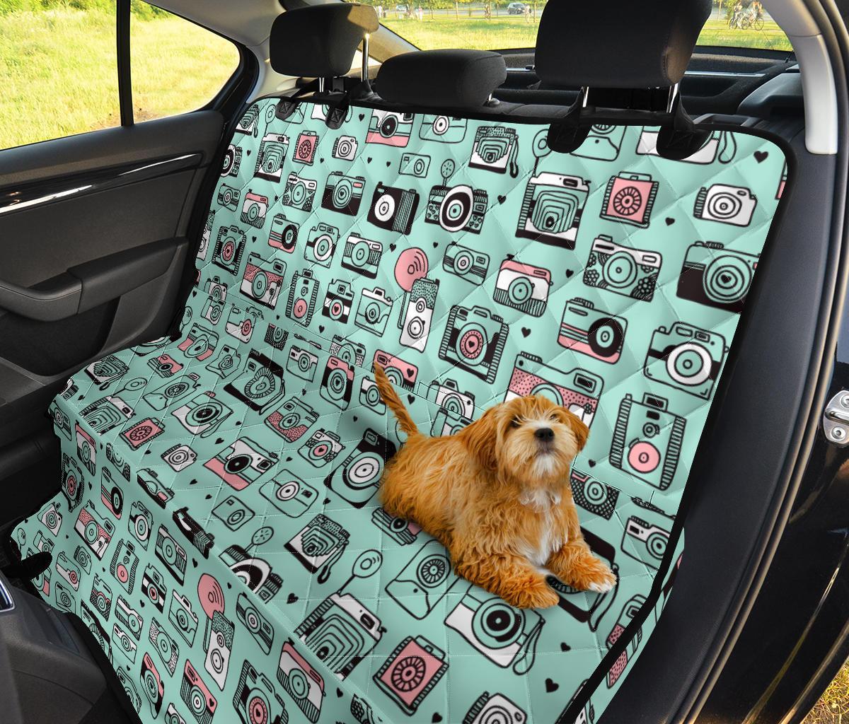 Camera Pastel Pattern Print Pet Car Seat Cover-grizzshop