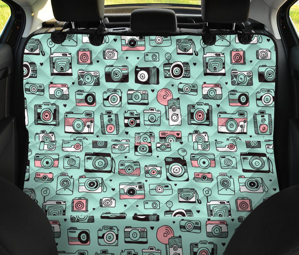Camera Pastel Pattern Print Pet Car Seat Cover-grizzshop