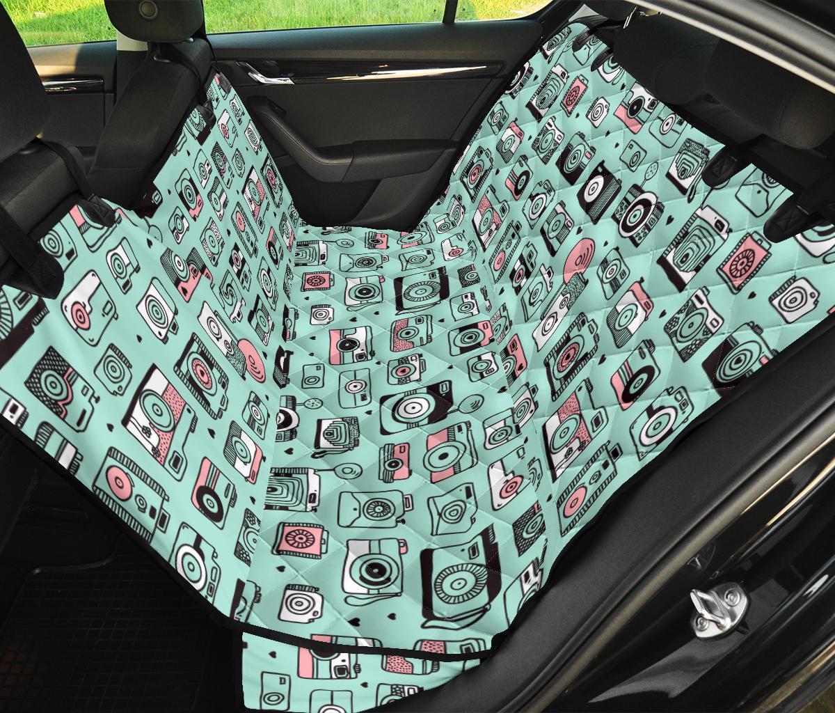 Camera Pastel Pattern Print Pet Car Seat Cover-grizzshop