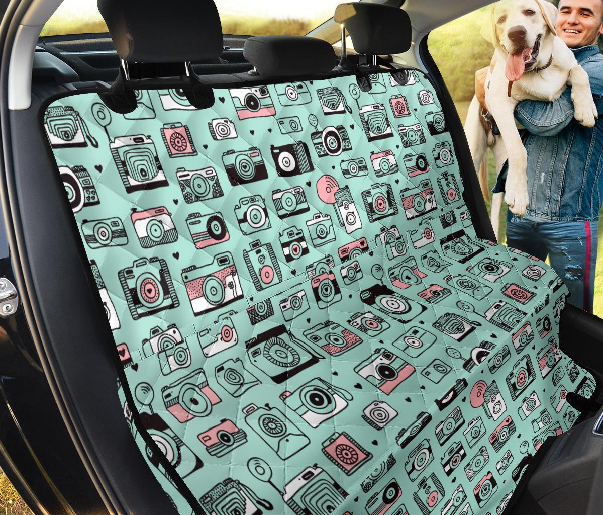 Camera Pastel Pattern Print Pet Car Seat Cover-grizzshop