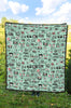 Camera Pastel Pattern Print Quilt-grizzshop