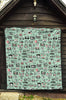 Camera Pastel Pattern Print Quilt-grizzshop