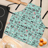 Camera Pastel Pattern Print Women's Apron-grizzshop