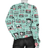 Camera Pastel Pattern Print Women's Sweatshirt-grizzshop