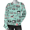 Camera Pastel Pattern Print Women's Sweatshirt-grizzshop