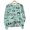 Camera Pastel Pattern Print Women's Sweatshirt-grizzshop