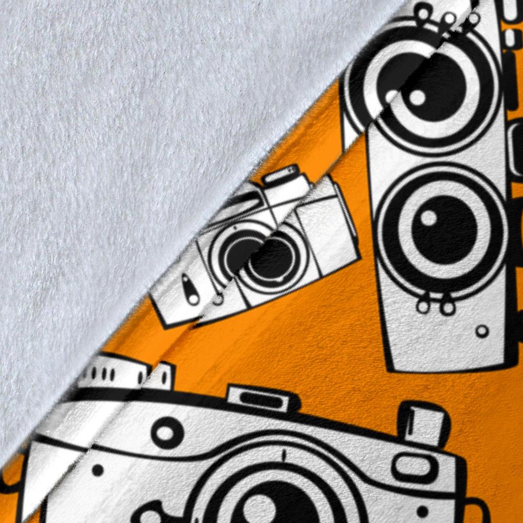 Camera Pattern Print Blanket-grizzshop