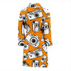 Camera Pattern Print Men Long Robe-grizzshop