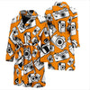 Camera Pattern Print Men Long Robe-grizzshop