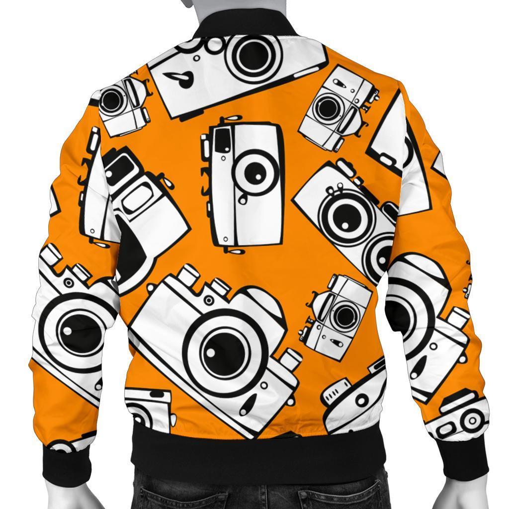 Camera Pattern Print Men's Bomber Jacket-grizzshop