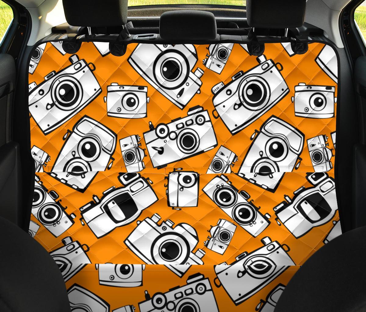 Camera Pattern Print Pet Car Seat Cover-grizzshop