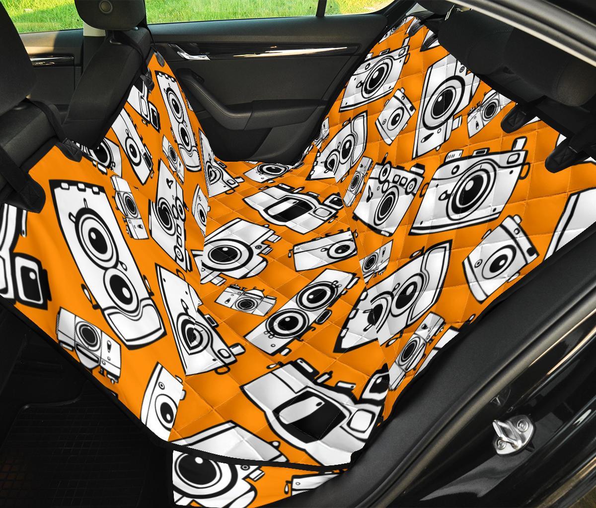 Camera Pattern Print Pet Car Seat Cover-grizzshop