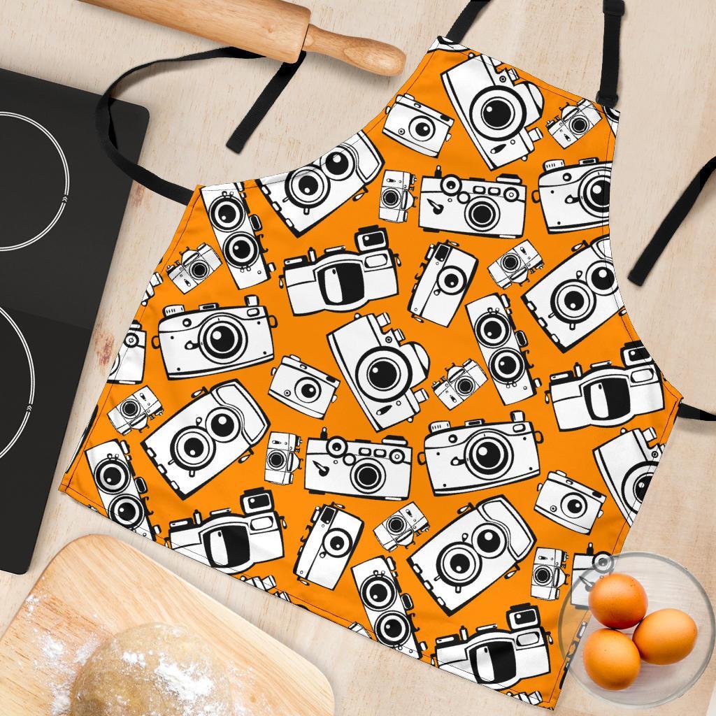 Camera Pattern Print Women's Apron-grizzshop