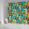 Camera Print Pattern Bathroom Shower Curtain-grizzshop