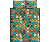 Camera Print Pattern Bed Set Quilt-grizzshop