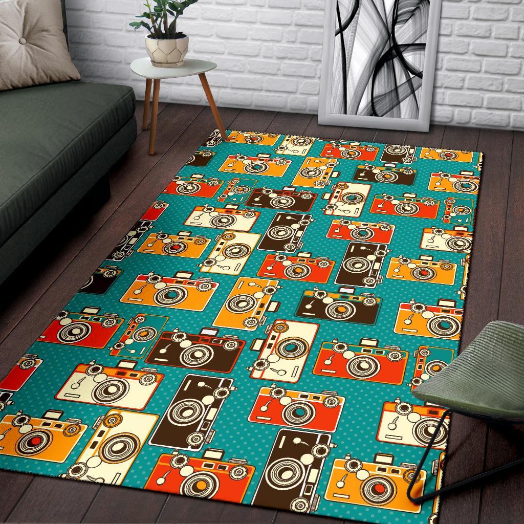 Camera Print Pattern Floor Mat-grizzshop