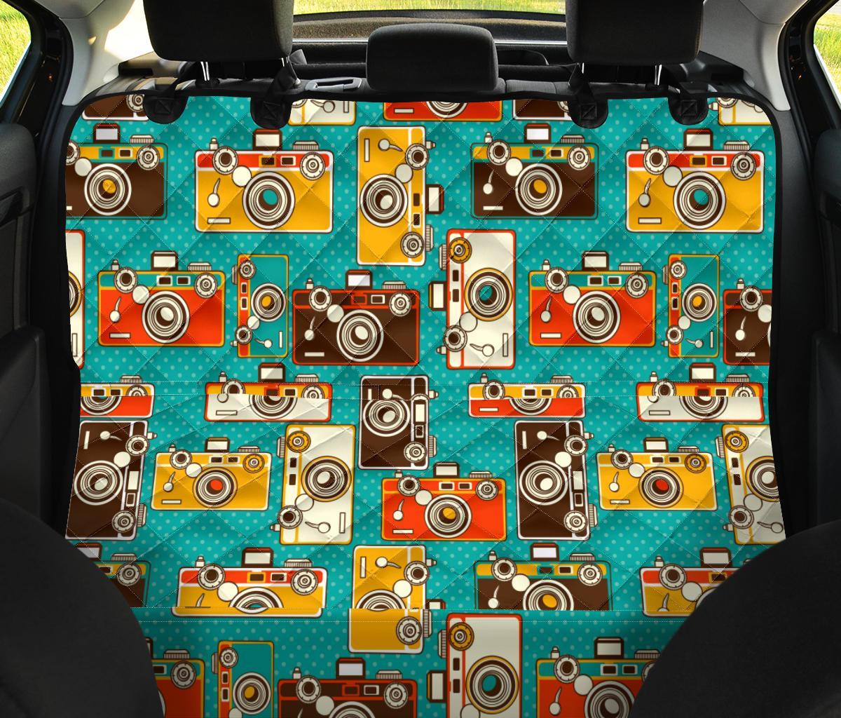 Camera Print Pattern Pet Car Seat Cover-grizzshop