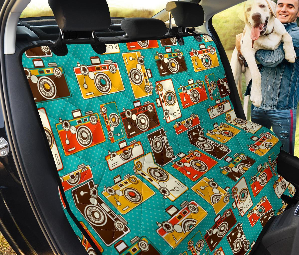 Camera Print Pattern Pet Car Seat Cover-grizzshop