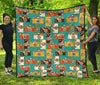 Camera Print Pattern Quilt-grizzshop