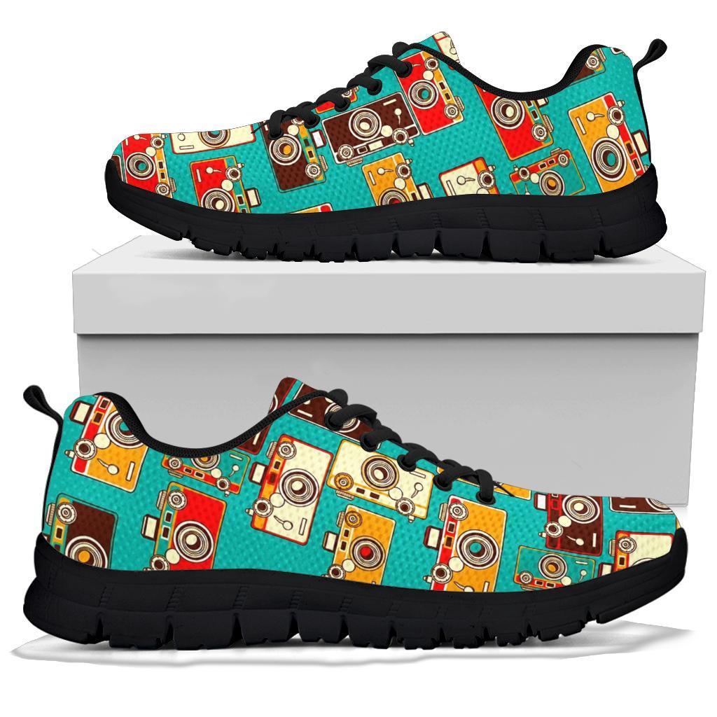 Camera Print Pattern Sneaker Shoes For Men Women-grizzshop