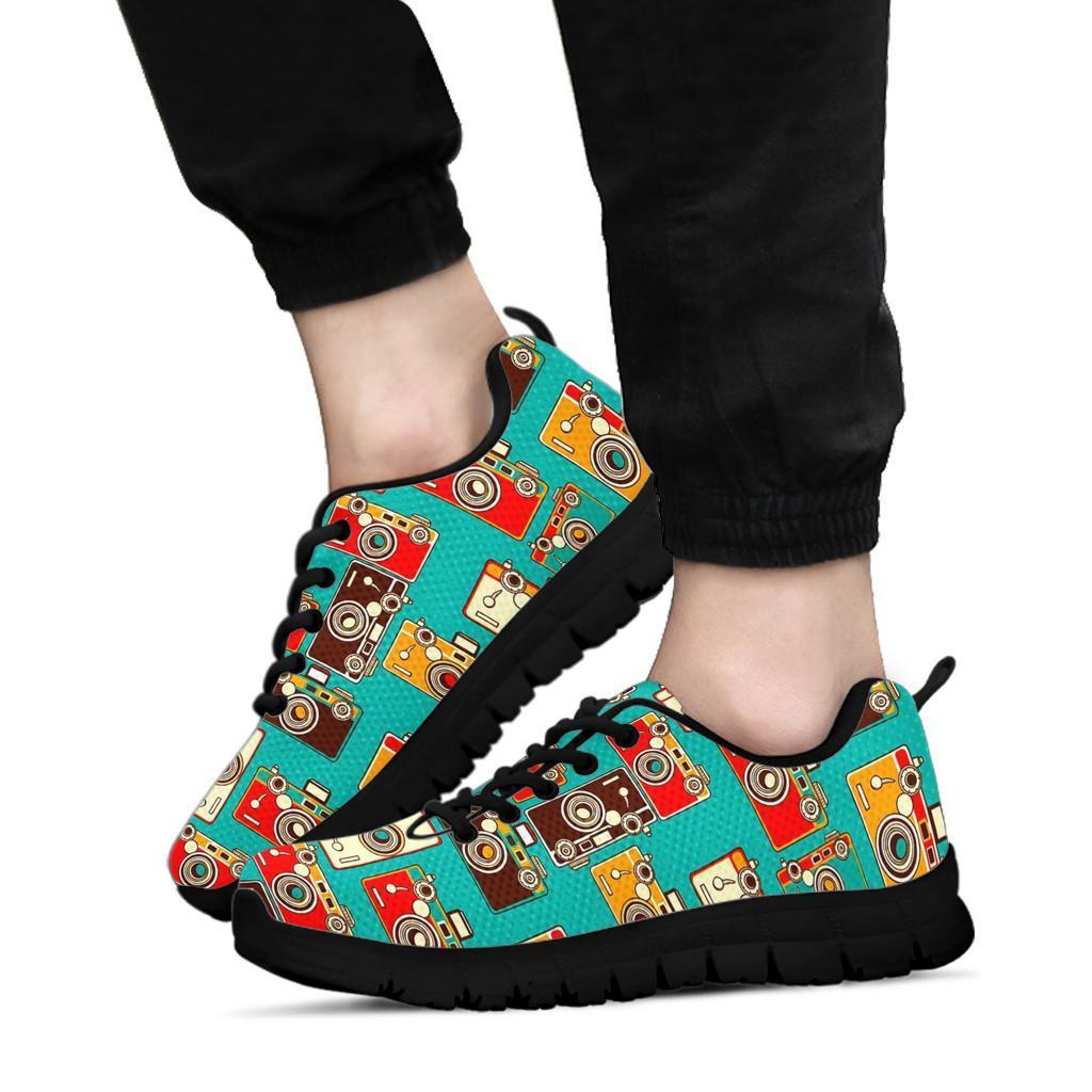 Camera Print Pattern Sneaker Shoes For Men Women-grizzshop