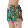 Camera Print Pattern Women's Shorts-grizzshop