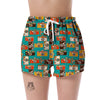 Camera Print Pattern Women's Shorts-grizzshop