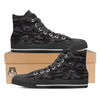 Camo Black Tan Digital Print Pattern Black High Top Shoes-grizzshop