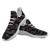 Camo Black Tan Digital Print Pattern White Athletic Shoes-grizzshop